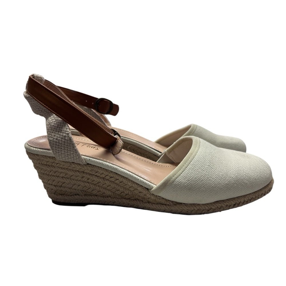 dream pairs espadrille ankle strap wedge sandals size 9