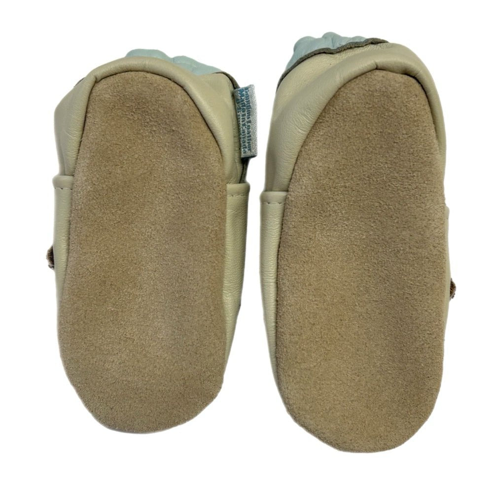 Jack & Lily Football Leather Moccasins Loafer Shoes SIZE 0-6 MONTHS | Finer Things Resale