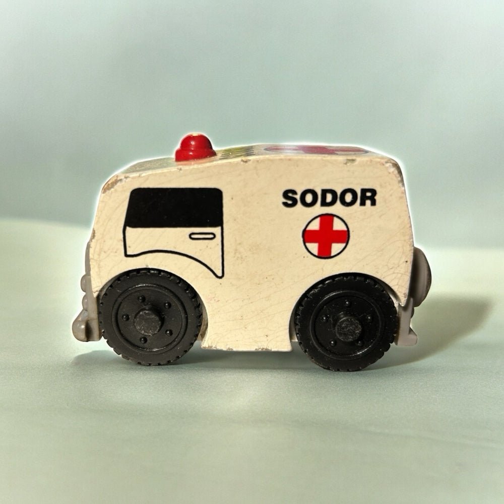 Thomas & Friends Wooden Railway Sodor Ambulance Wooden Learning Curve HTF | Finer Things Resale