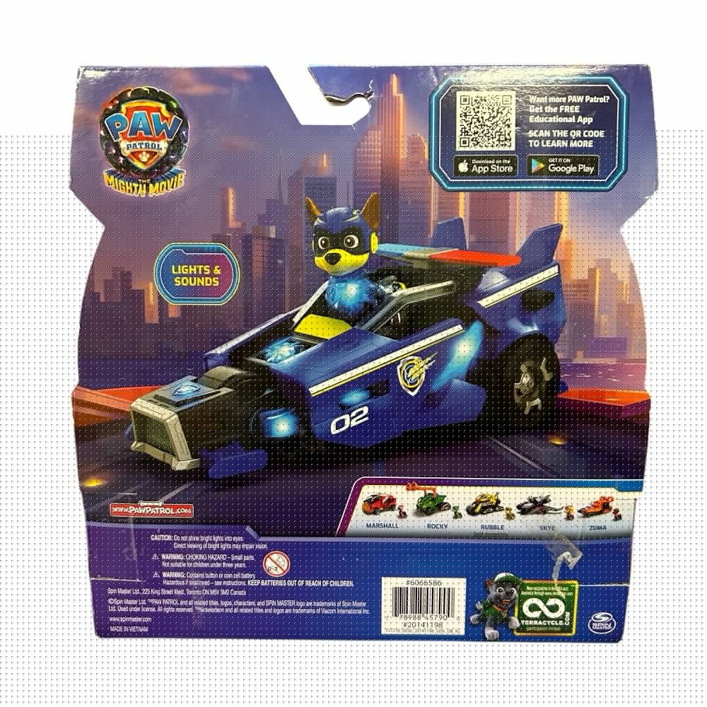 Paw Patrol The Mighty Movie Chase Mighty Movie Cruiser action figure NEW! | Finer Things Resale