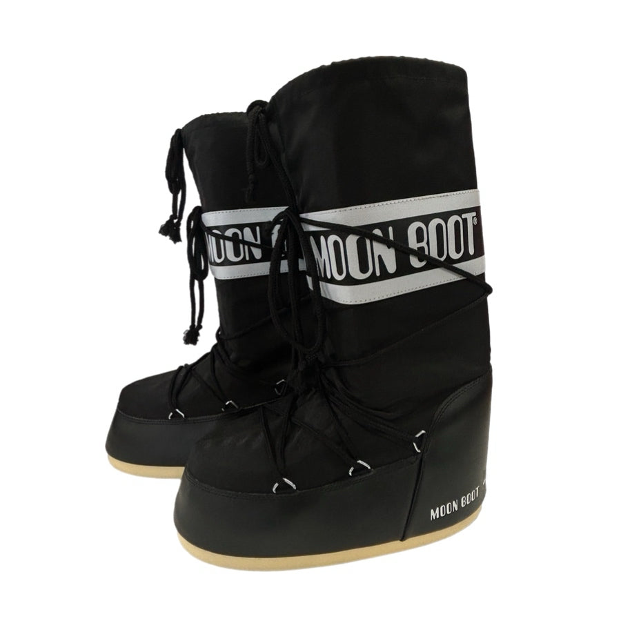 Moon Boot Icon Classic Black Winter Snow Boots W SIZE 10-11.5 | Finer Things Resale