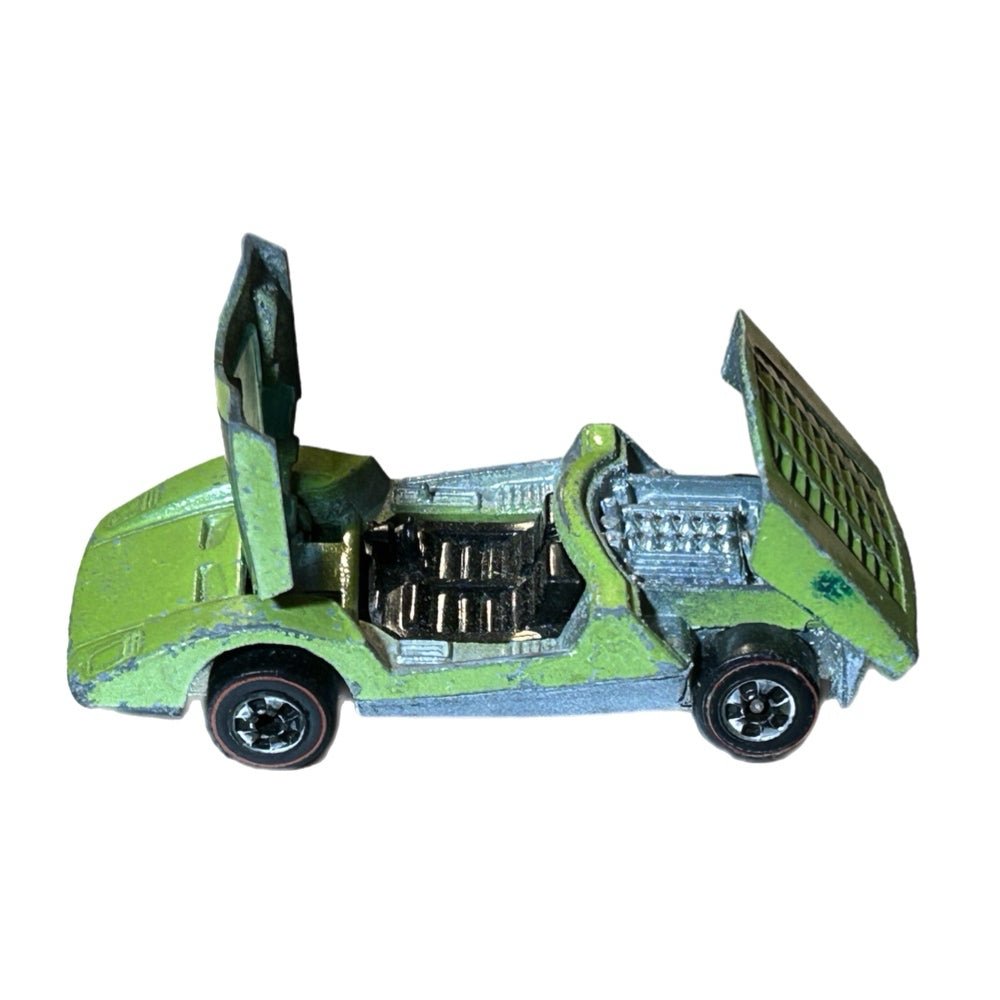 Hot Wheels Ferrari 512S Green Redline 1970 Diecast Car Hong Kong Mattel VINTAGE | Finer Things Resale
