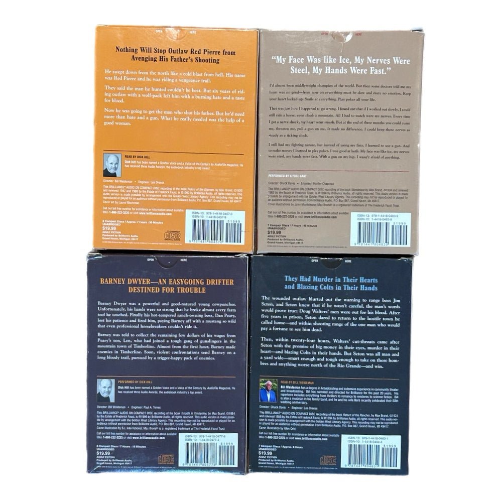 Max Brand Audio Book CD Western Classics Lot of 4 Unabridged | Finer Things Resale