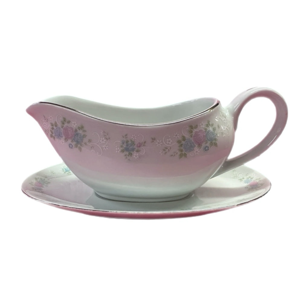 China Garden by Prestige gravy boat with underplate VINTAGE | Finer Things Resale