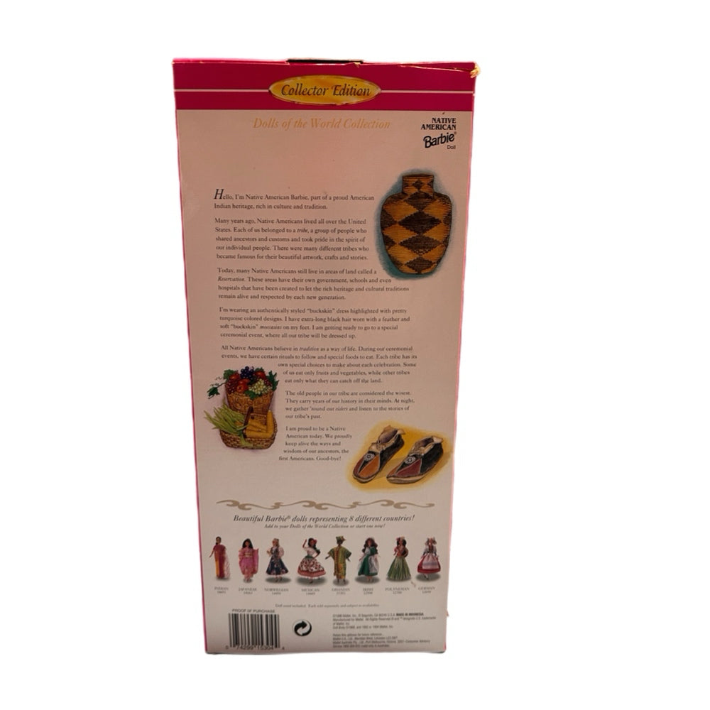 Native American Barbie Dolls of the World Collection 15304 VINTAGE 1996 NRFB