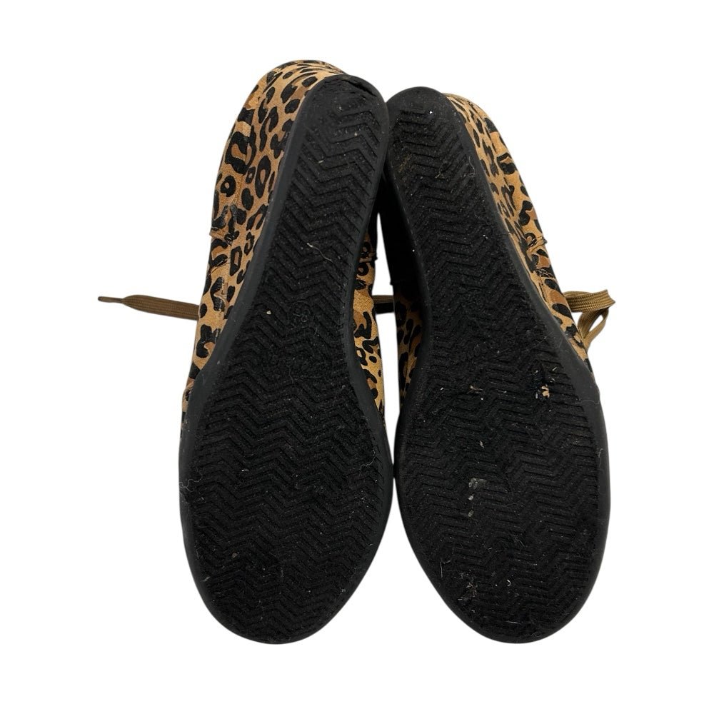 forever leopard print wedge ankle boots booties size