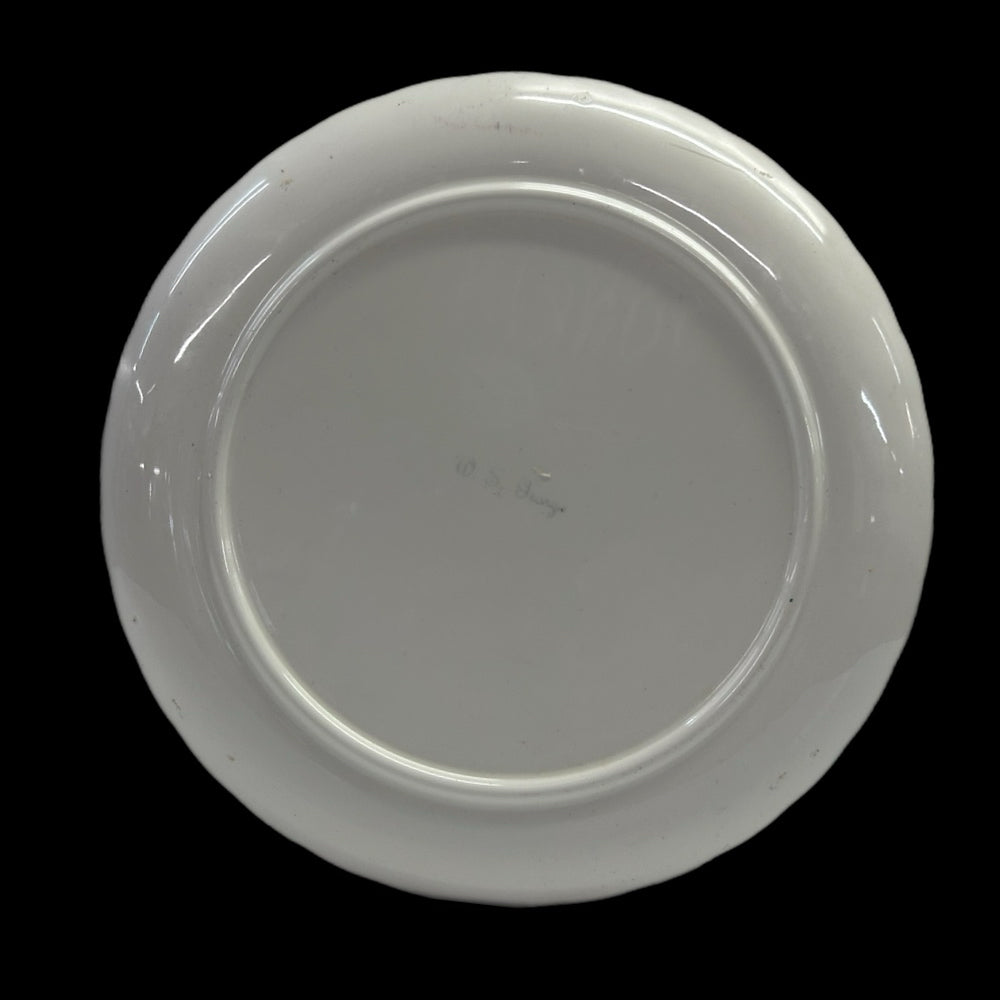 WS George Jesus Christ 22 KT Gold Trim Decorative Plate VINTAGE 1941 signed | Finer Things Resale