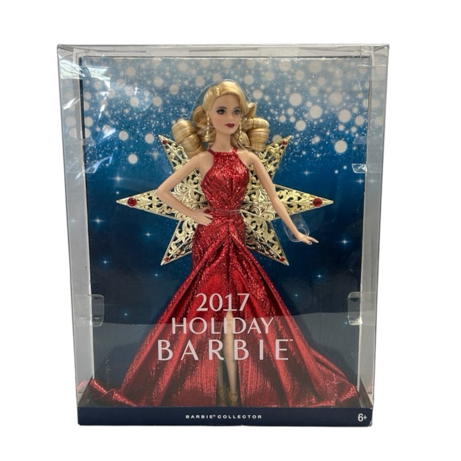 2017 Holiday Barbie Collector Doll Blond Red Gown Mattel DYX39 NEW NRFB | Finer Things Resale