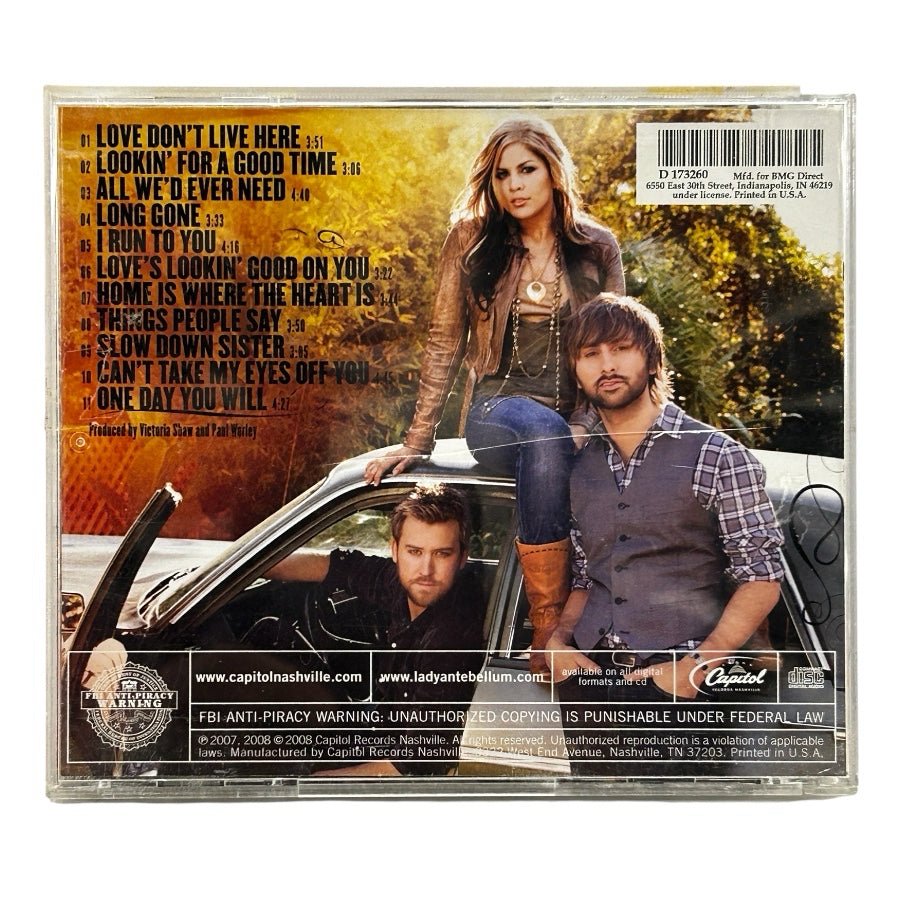 Lady Antebellum Self Titled CD 2007 BMG Nashville Country Album | Finer Things Resale