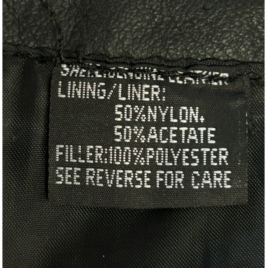 UNIK Leather Black Motorcycle Vest Lace Up Side Eagle Flag Ride Free MENS 48T | Finer Things Resale