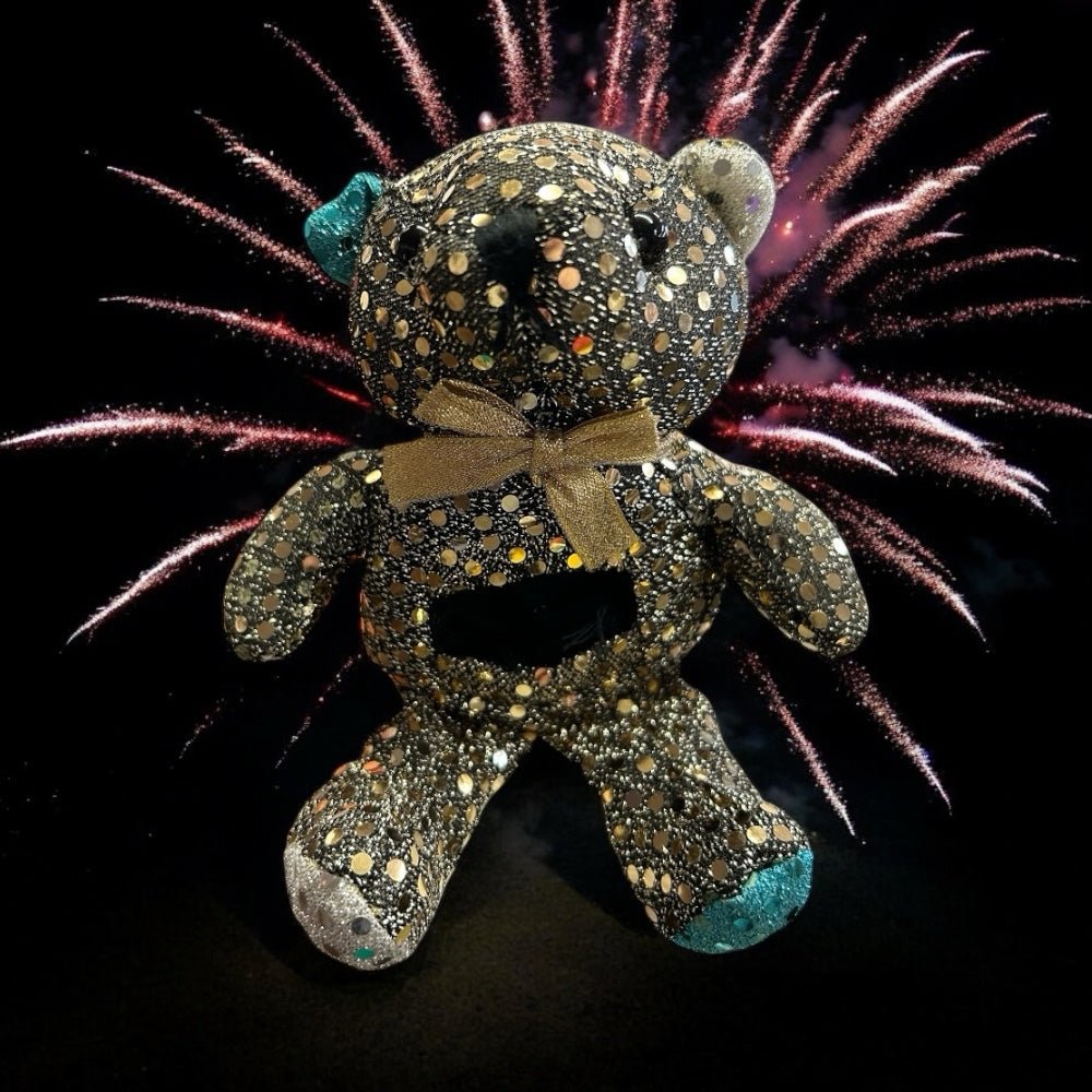 fiesta dazzle beanbag plush stuffed bear 1999 y2k millennium