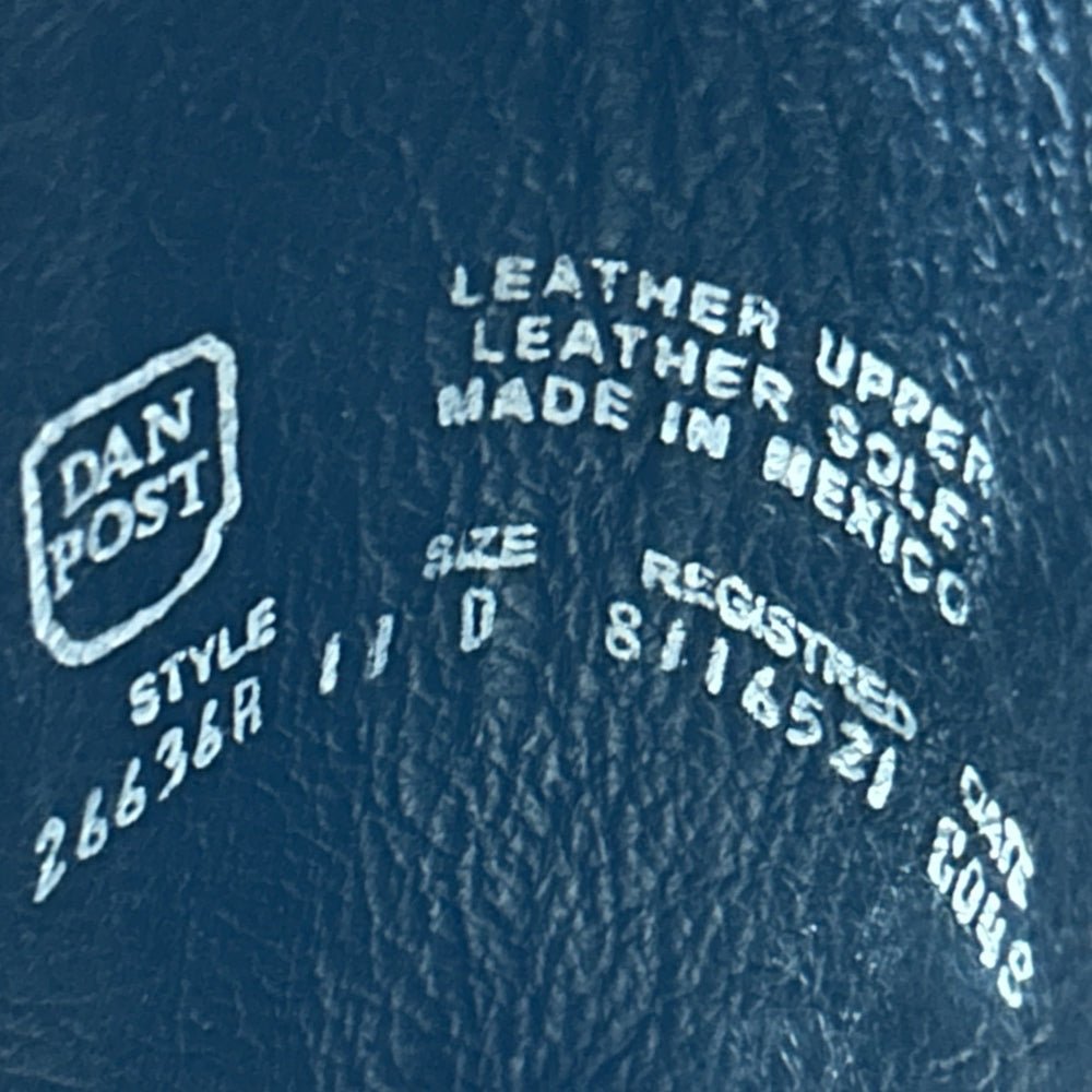 Dan Post Ostrich Leg Western Cowboy Boots 26636 SIZE 11 D | Finer Things Resale