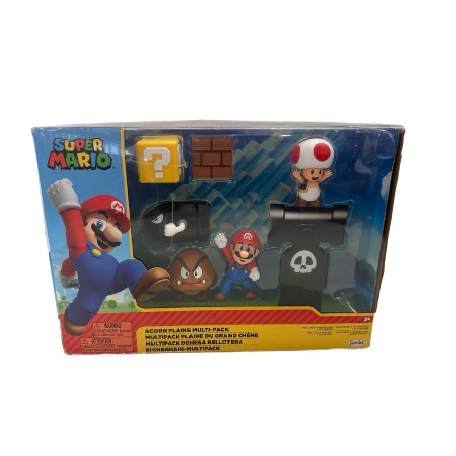 Super Mario Acorn Plains Multi-Pack 2.5" Figures Mario Toad Goomba Jakks NEW | Finer Things Resale