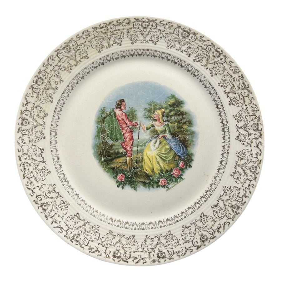 Triumph Limoges Farewell Plated 22K Gold Trim Dinner Plate VINTAGE