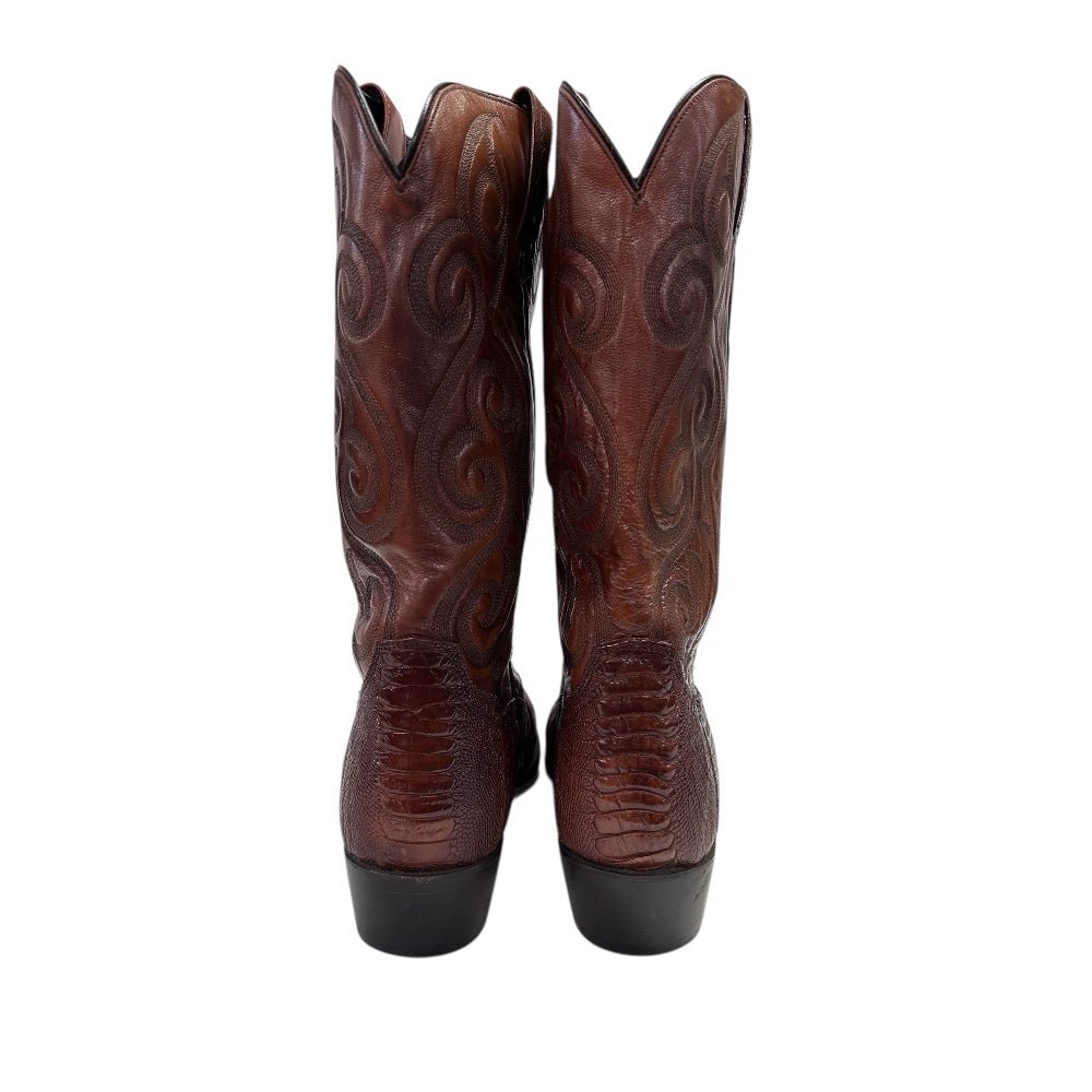 Dan Post Ostrich Leg Western Cowboy Boots 26636 SIZE 11 D | Finer Things Resale