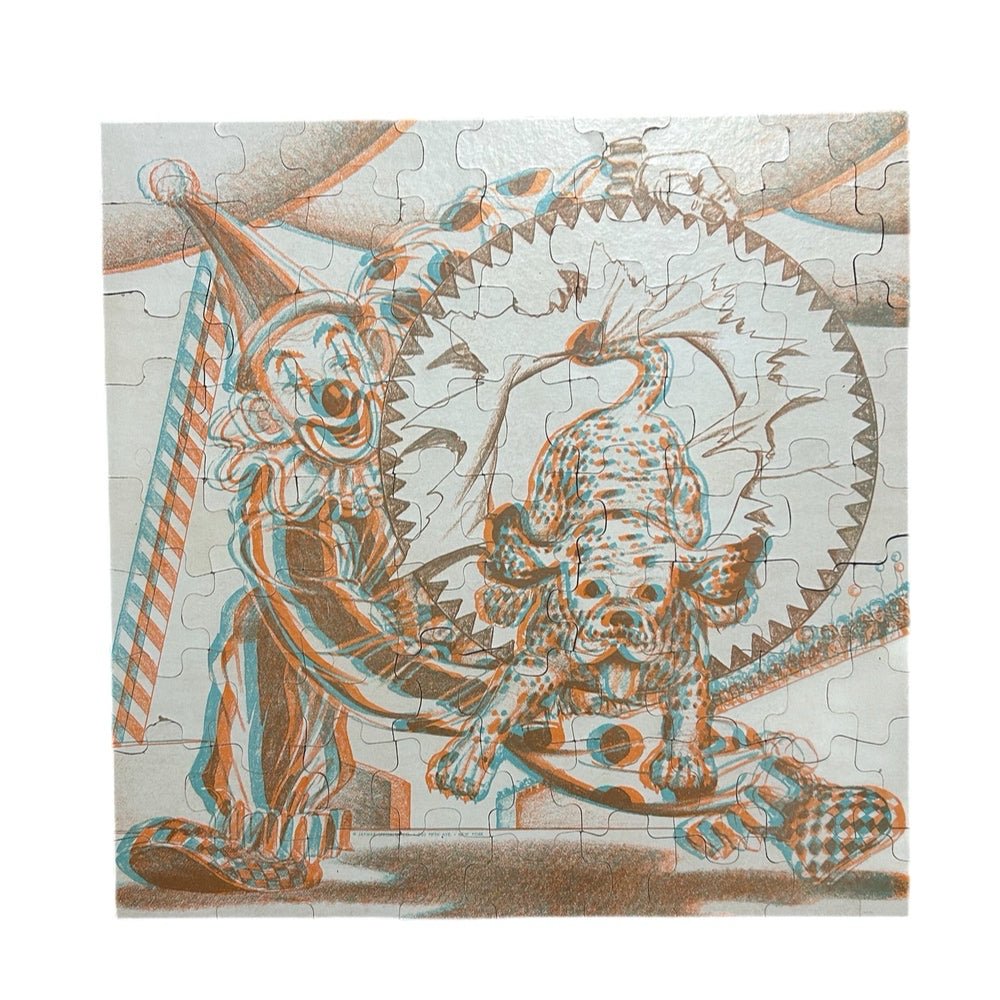 Jaymar 3-D Dimensional Clown & Performing Dog jigsaw puzzle VINTAGE 1950s | Finer Things Resale