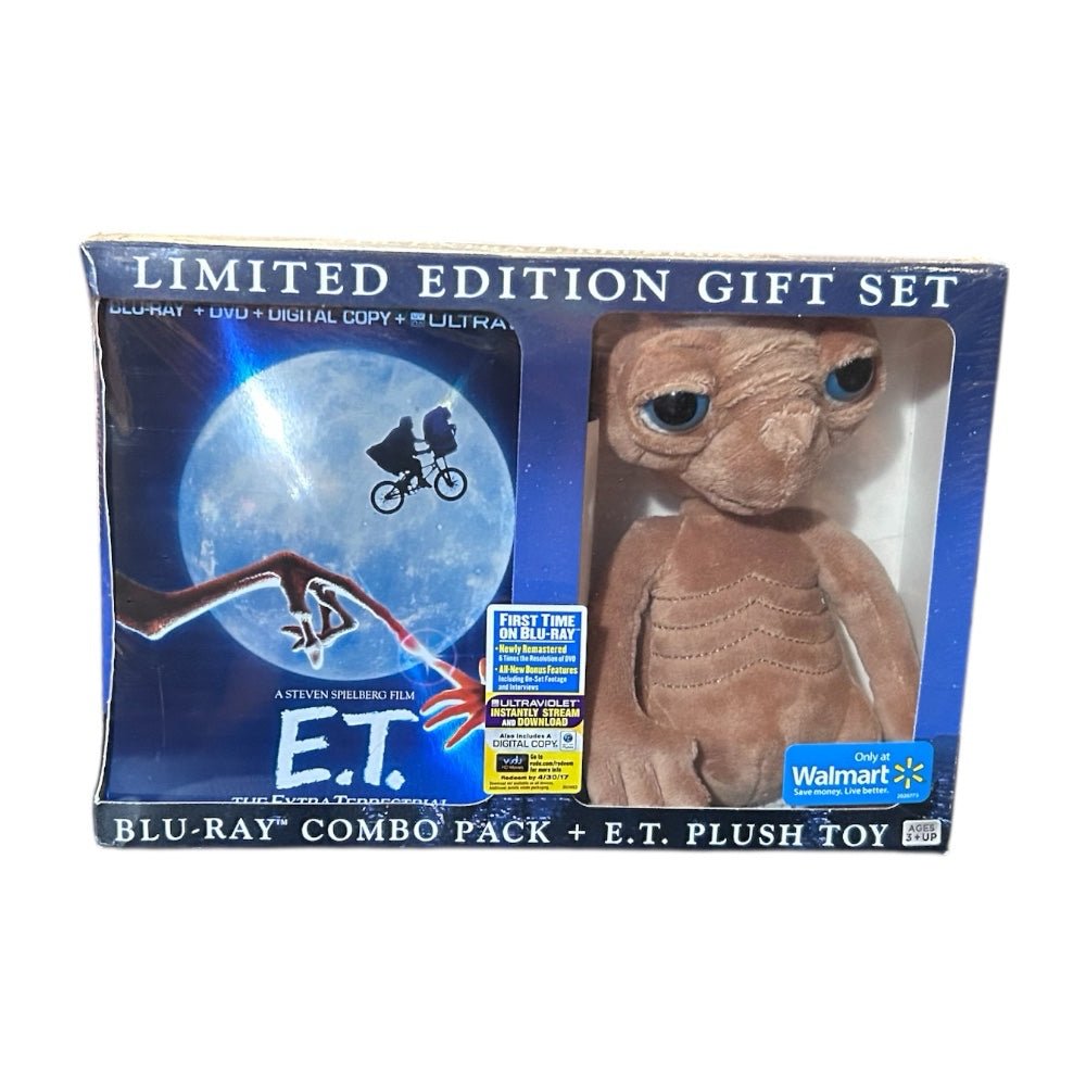 E.T. Limited Edition Blu-Ray DVD Combo Pack + Bonus Plush E.T. toy NEW SEALED | Finer Things Resale
