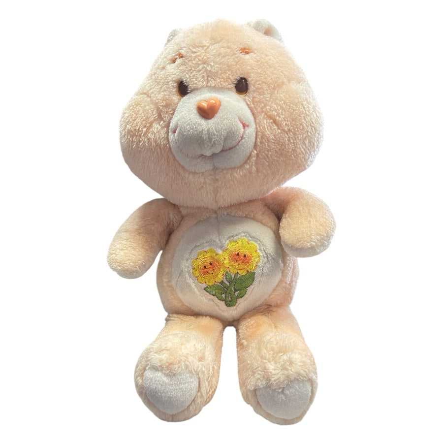 Care Bear Friend Bear Plush Peach Stuffed Bear Animal 13" VINTAGE 1983