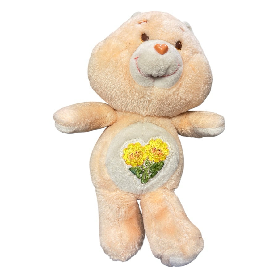 Care Bear Friend Bear Plush Peach Stuffed Bear Animal 13" VINTAGE 1983