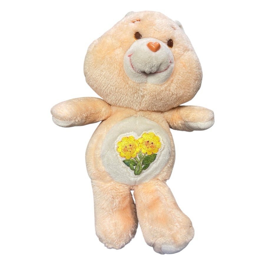 Care Bear Friend Bear Plush Peach Stuffed Bear Animal 13" VINTAGE 1983 | Finer Things Resale