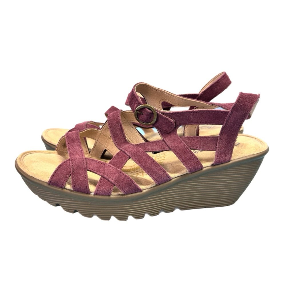 Skechers Parallel Three Strap Buckle Slingback Wedge Sandal SIZE 10 | Finer Things Resale