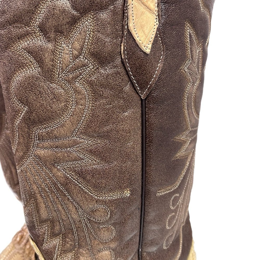 Corral Boots Exotic Alligator Inlay Cowboy Western Boots SIZE 11 D | Finer Things Resale