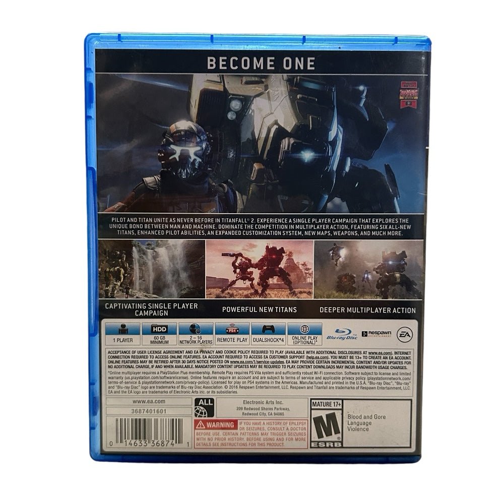 Titanfall 2 game Sony Playstation 4 PS4 Rated M 17+ 2016 | Finer Things Resale