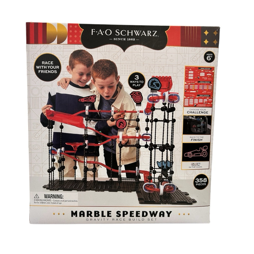 Fao Schwarz Marble Speedway Gravity Race Build Set BRAND NEW!