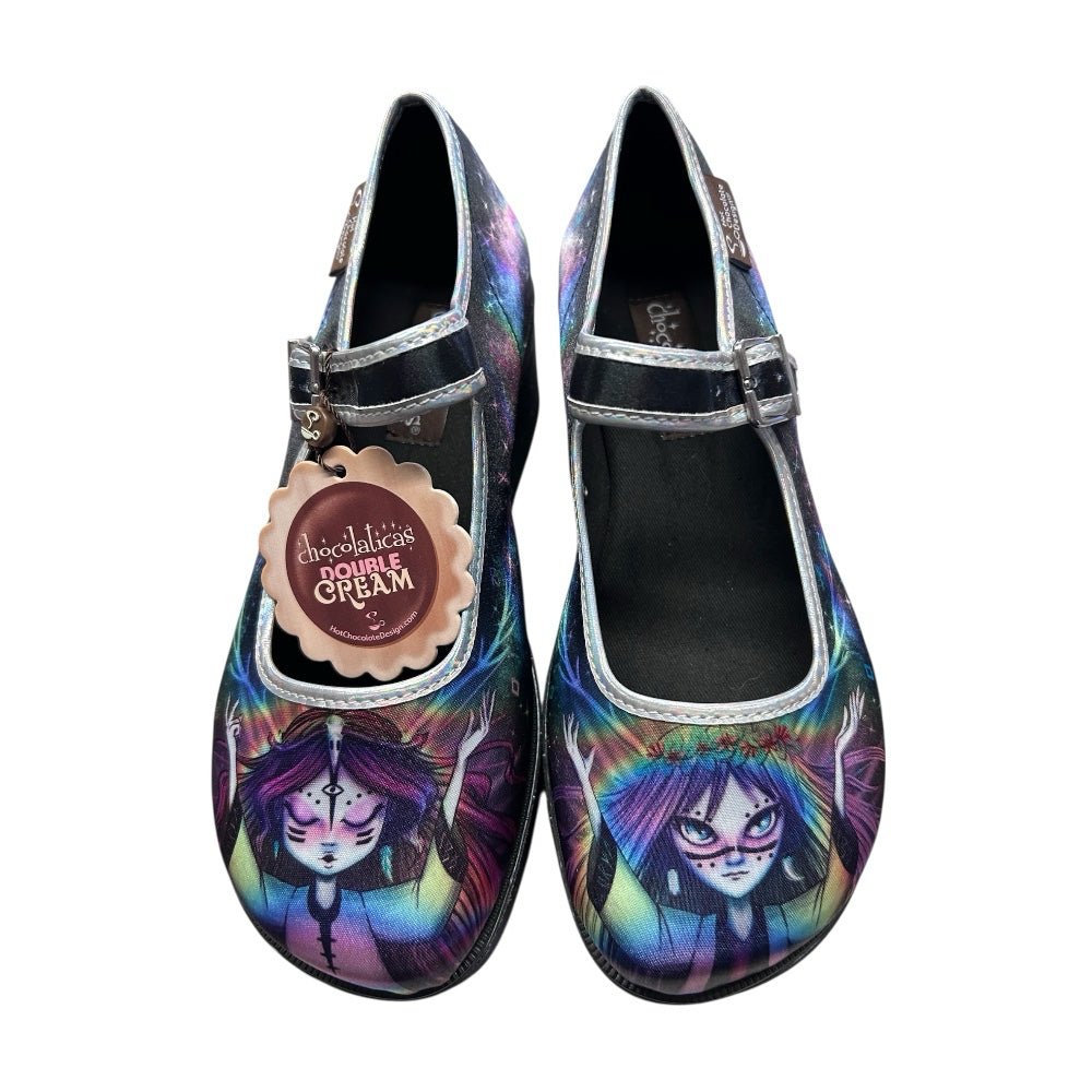 Chocolaticas Hot Chocolate Designs Double Cream Pagan Spirit Mary Janes SZ 5 NWT | Finer Things Resale