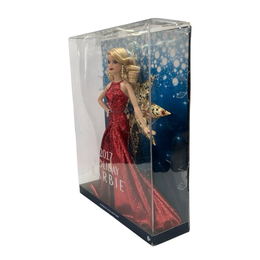 2017 Holiday Barbie Collector Doll Blond Red Gown Mattel DYX39 NEW NRFB | Finer Things Resale