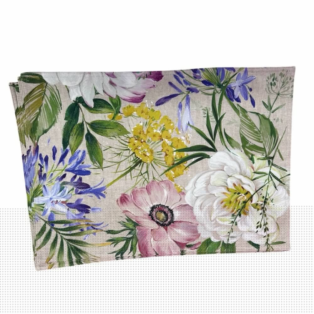 Southern Living Floral 6pc Placemats and 6pc Napkin set | Finer Things Resale
