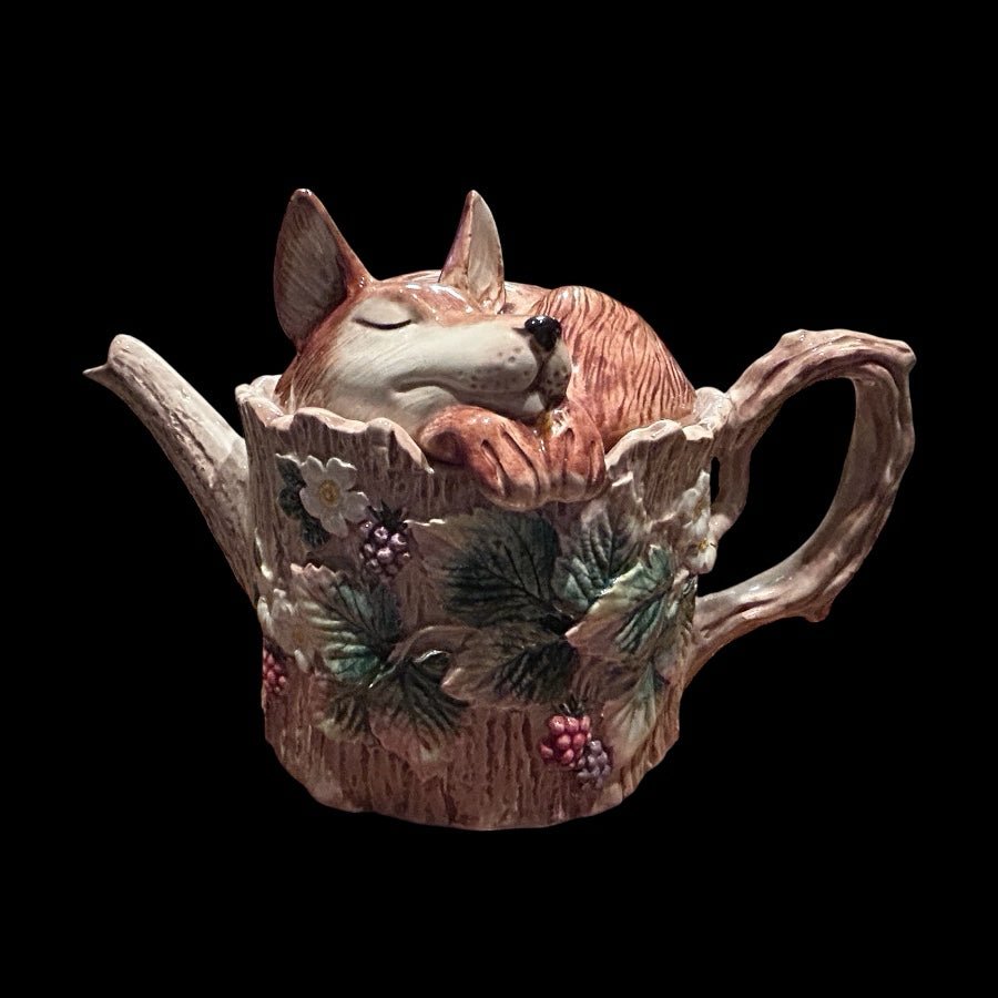 Fitz & Floyd Wild Berries Reynard Fox Woodlands Teapot 42 oz