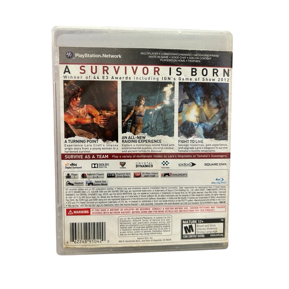 tomb raider playstation 3 ps3 game sony rated