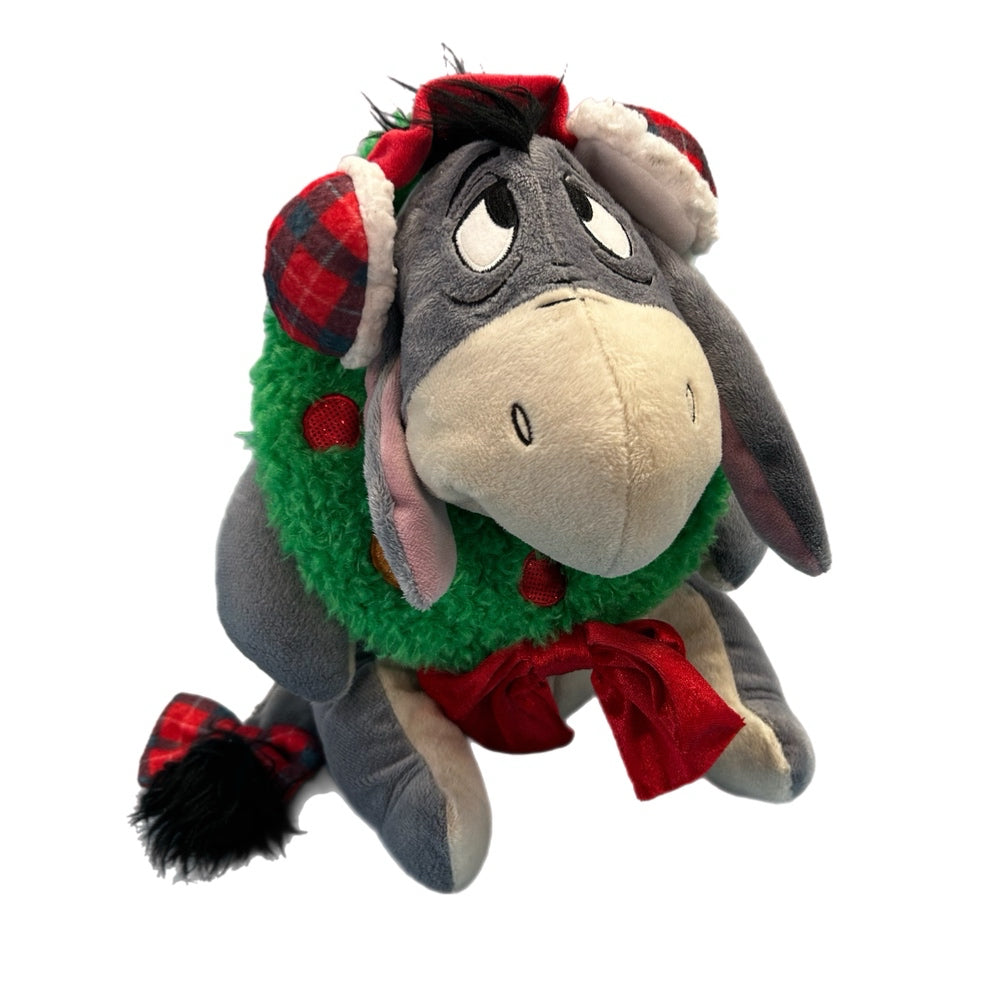 Disney Store Eeyore Holiday Plush Stuffed Animal Toy Christmas Wreath 2021 | Finer Things Resale