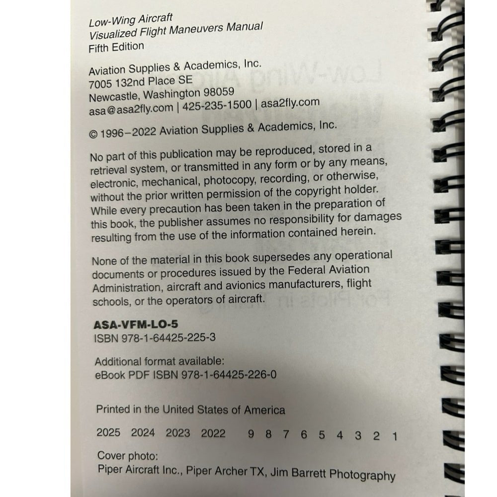 ASA Visualized Flight Maneuvers Handbook: Low-Wing Aircraft Fifth Edition book | Finer Things Resale