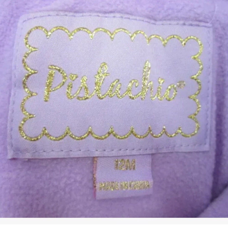 Pistachio faux fur hood coat SIZE 12 MONTHS | Finer Things Resale