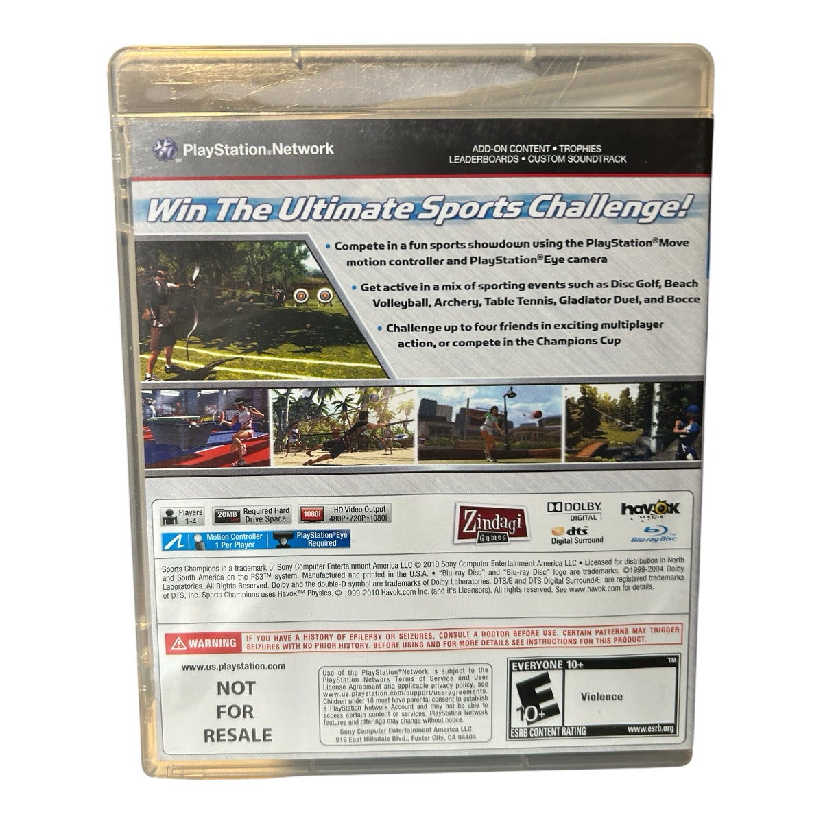 Sports Champions Playstation 3 PS3 Move Game 2010 CIB Rated E