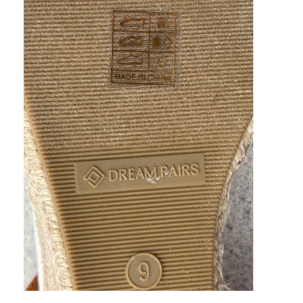 dream pairs espadrille ankle strap wedge sandals size 9