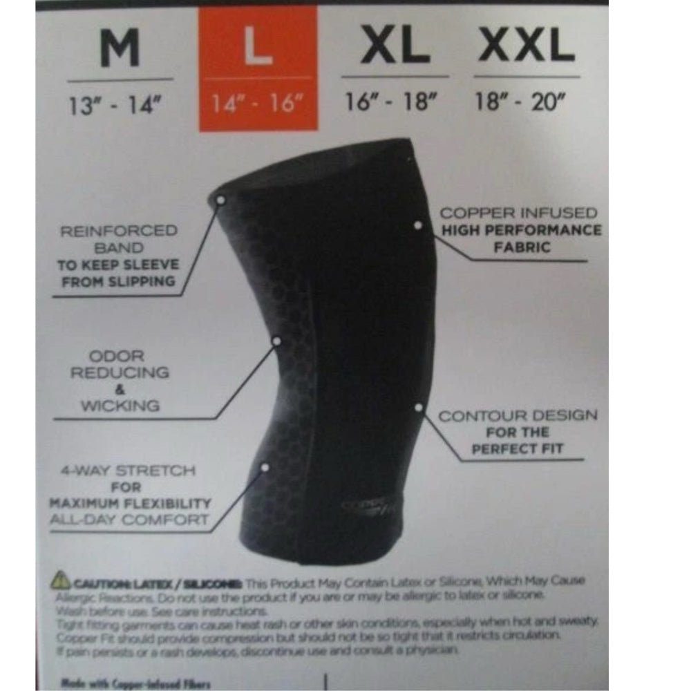 Copper Fit Freedom Compression Knee Sleeve UNISEX LARGE BRAND NEW! | Finer Things Resale
