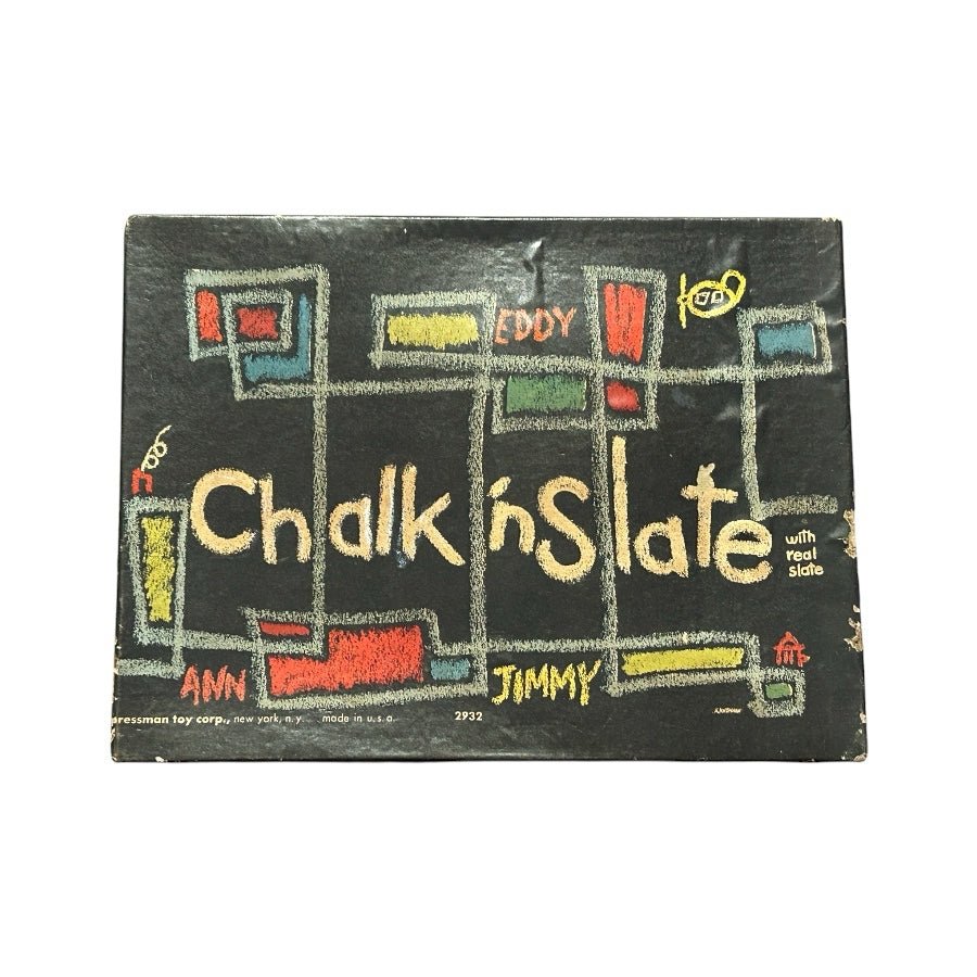 Vintage Chalk 'n Slate Toy Blackboard Set with Original box Pressman 1950's | Finer Things Resale