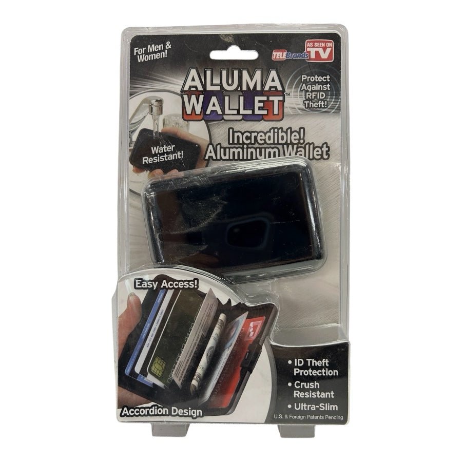 Aluma Wallet Aluminum RFID Blocking Wallet Black As Seen on TV New, sealed | Finer Things Resale
