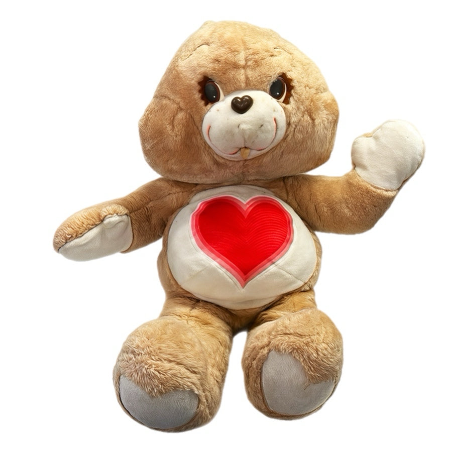 Kenner Care Bears Tenderheart Bear Jumbo 36" Plush Giant American Greetings 1984 | Finer Things Resale