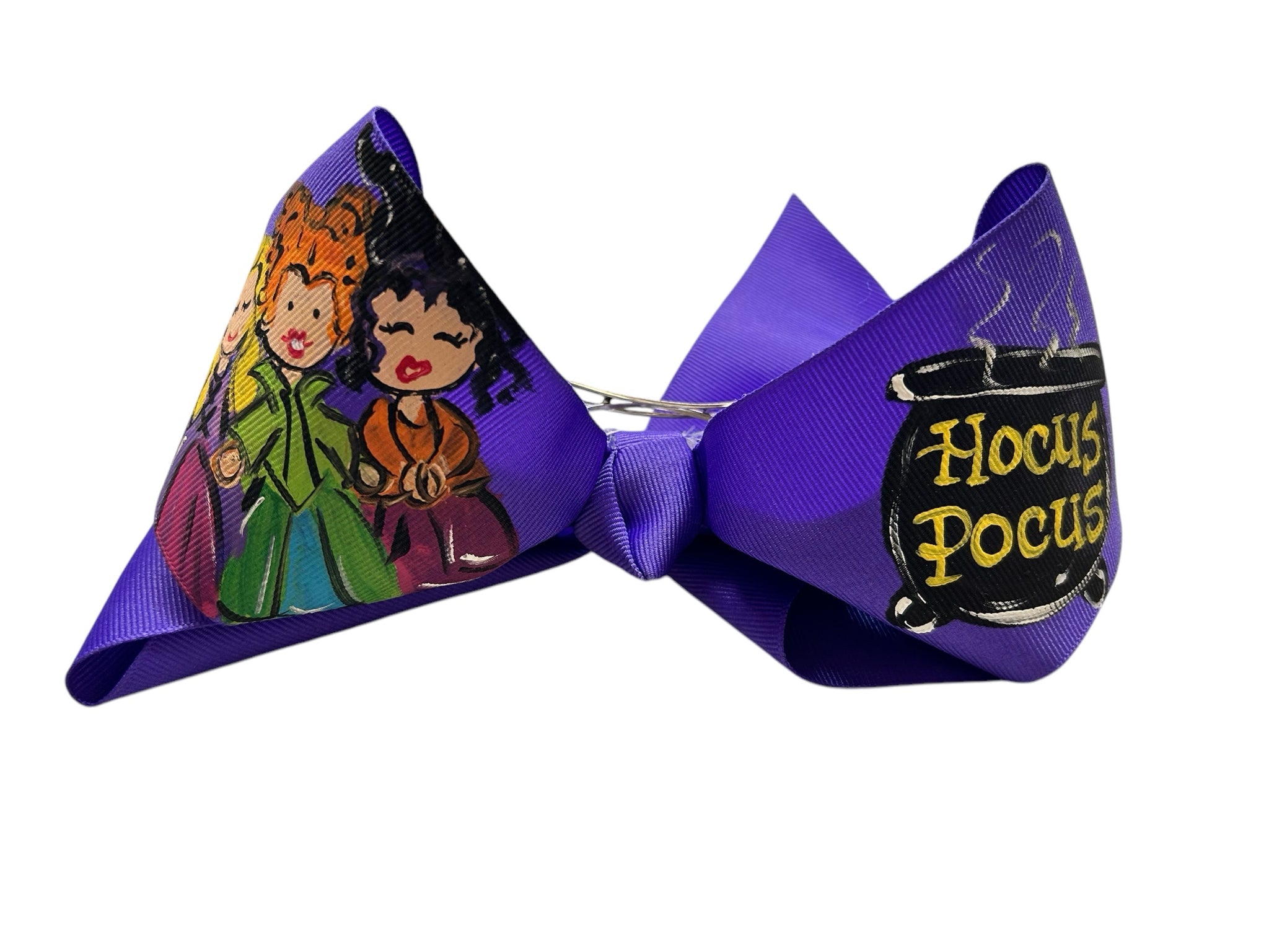 Hocus Pocus hand painted hairbow Halloween Sanderson Sisters | Finer Things Resale