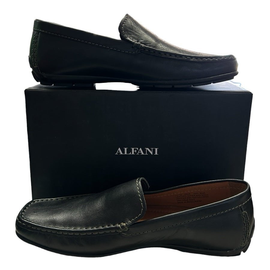 Alfani Java Black Leather Loafer Driving Shoes SIZE 12M NEW IN BOX | Finer Things Resale