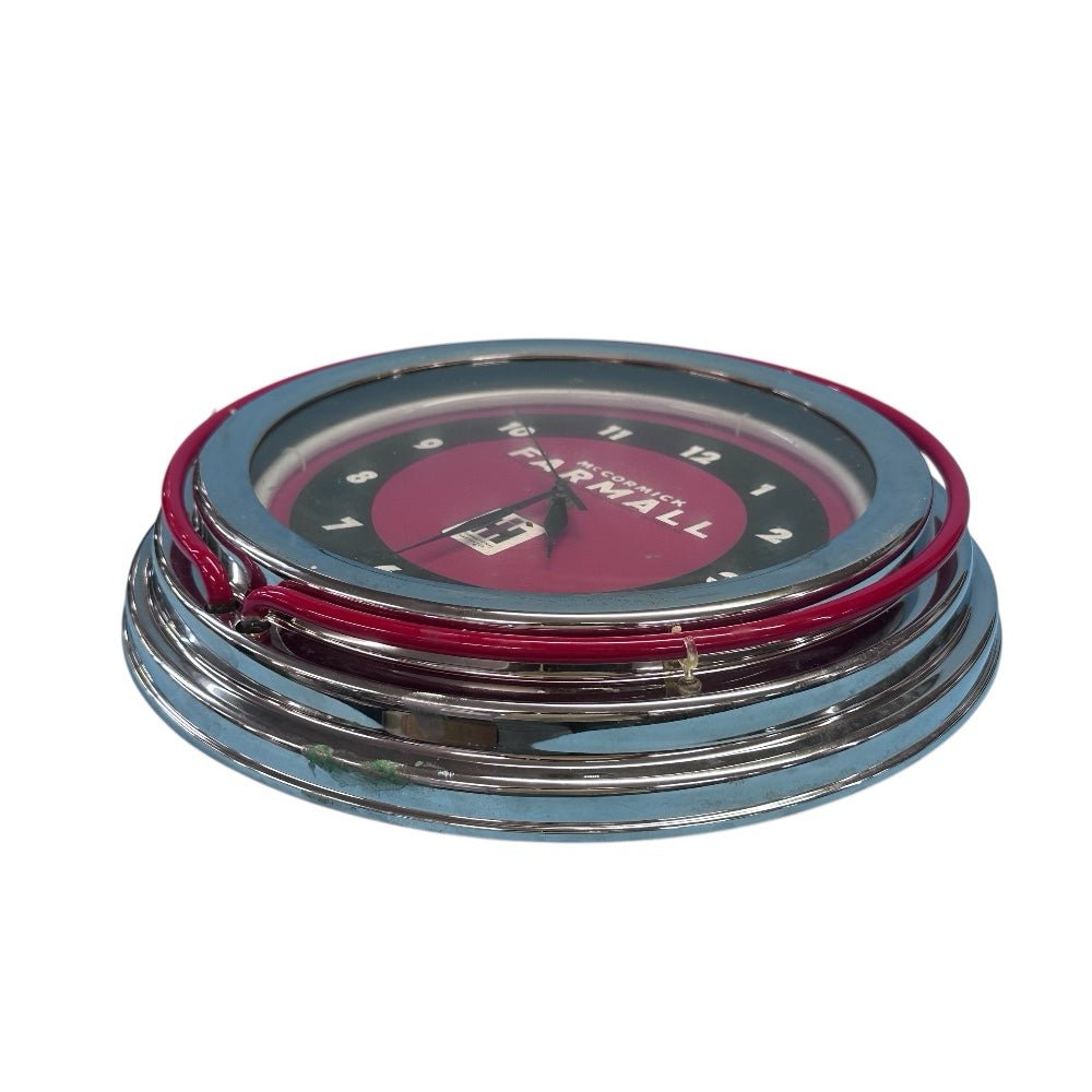 mccormick farmall double neon wall clock