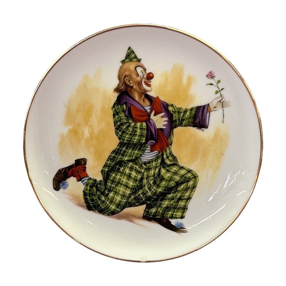 Hamilton Collection Clown Capers Romeo gold rim collector plate VINTAGE 1993 | Finer Things Resale