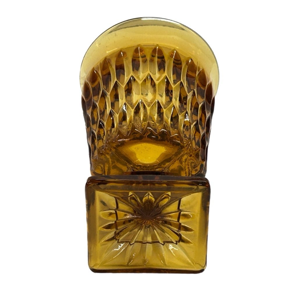 Indiana Glass Company Mt Vernon Amber Iced Tea Glass VINTAGE REPLACEMENT | Finer Things Resale