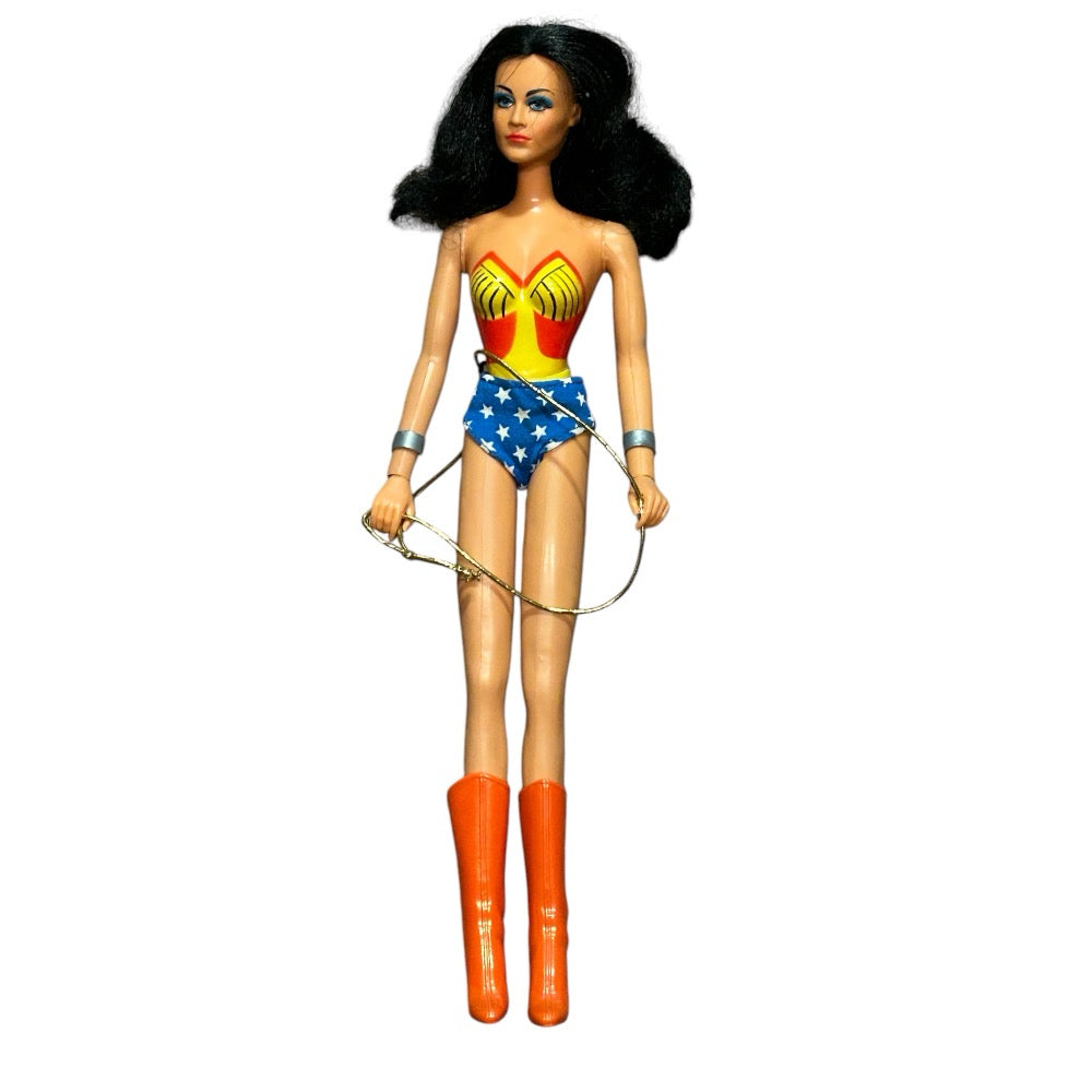 Wonder Woman 12" action figure doll 1976 Mego Diana Navy Suit Lasso + more