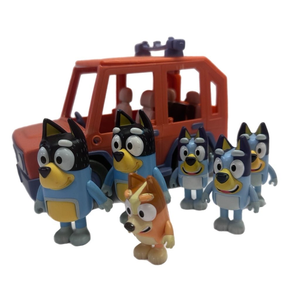 Bluey Heeler Family 4WD Vehicle and 6 action figures