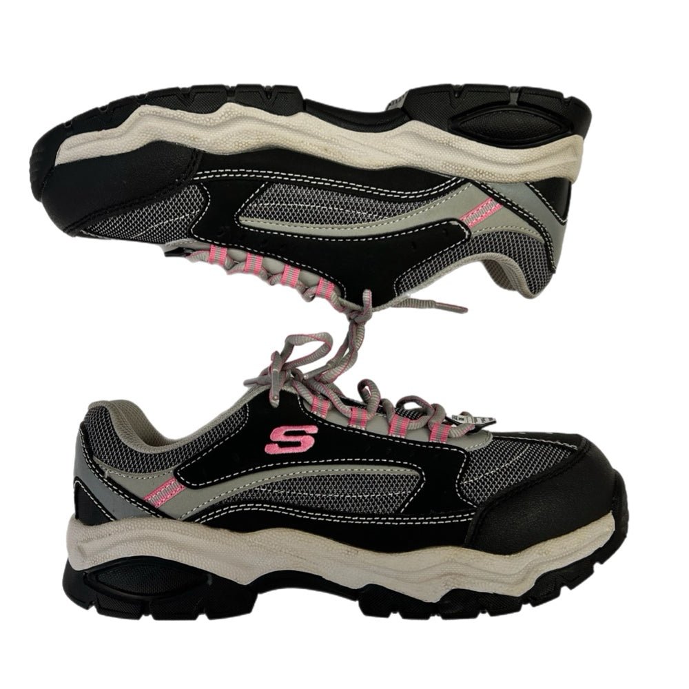 skechers bisco steel toes work shoes sneakers 76601 size 10 euc